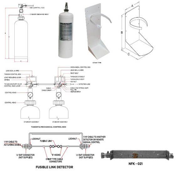 Kitchen fire suppression system for commercial cooking appliances